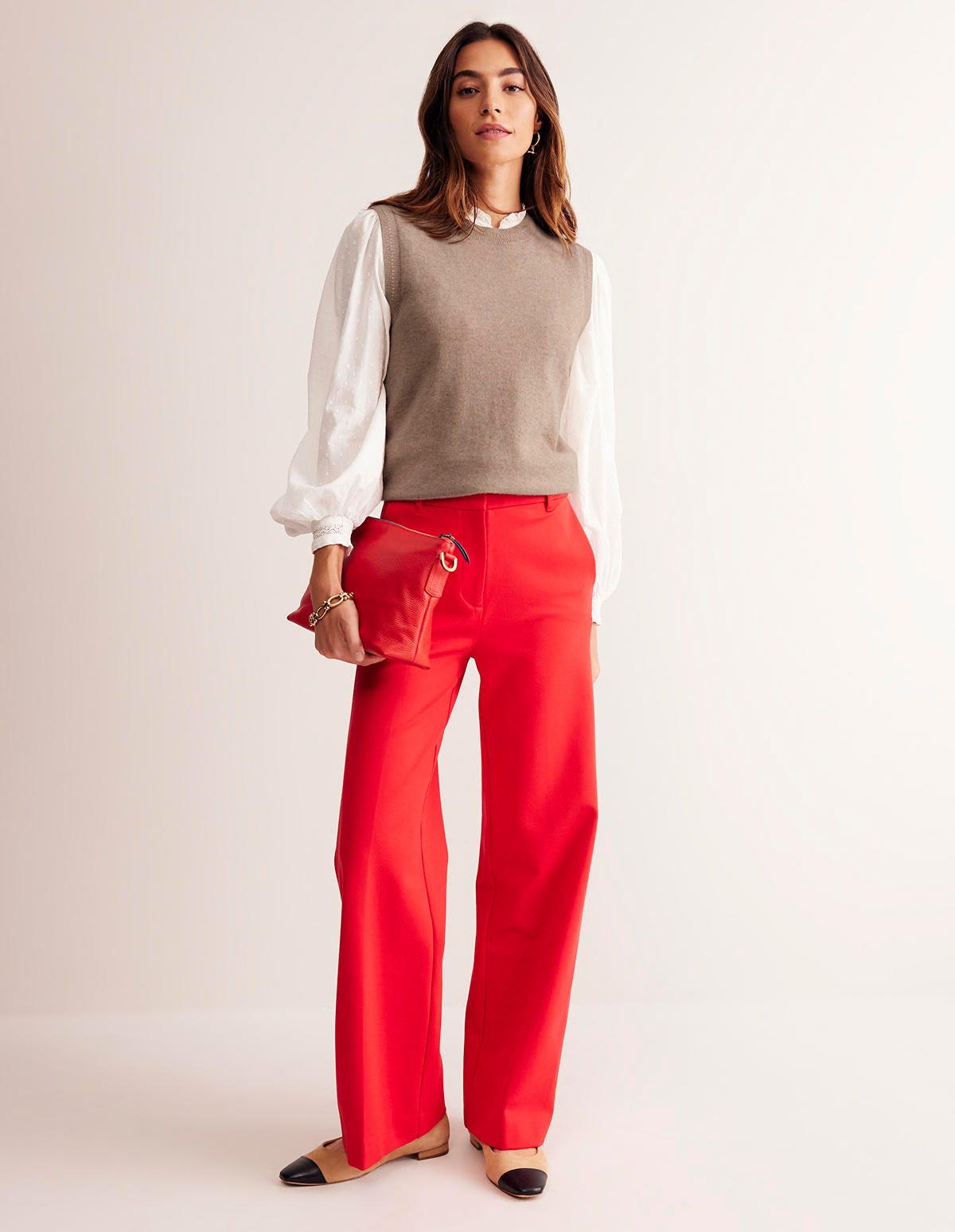 Eva Kaschmir-Pullunder-Graubraun Meliert-4