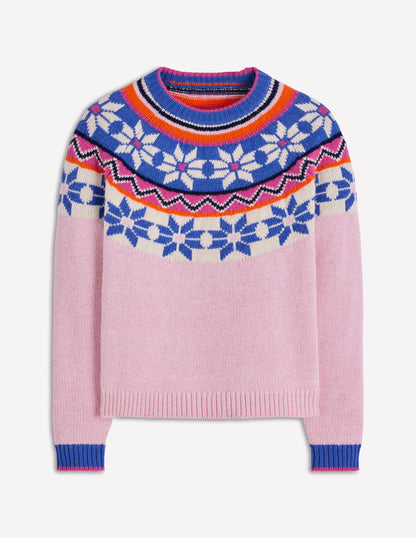 Eleanor Fair-Isle-Pullover-Wiesenrosa-8