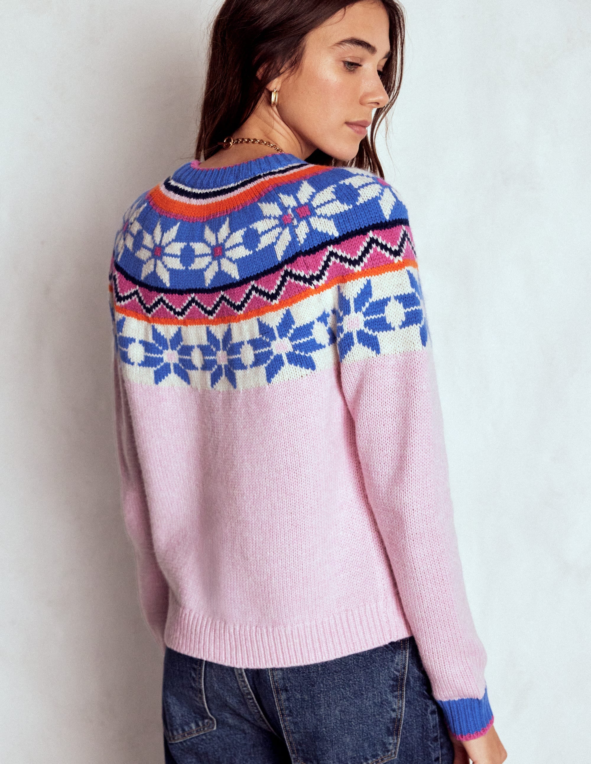 Eleanor Fair-Isle-Pullover-Wiesenrosa - Image 3