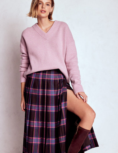 Marion Merino V-neck Jumper-Blush Pink-5