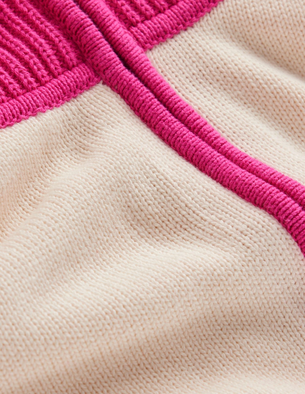 Lucy Pullover mit Halbreißverschluss-Warmes Naturweiß, Rot-9