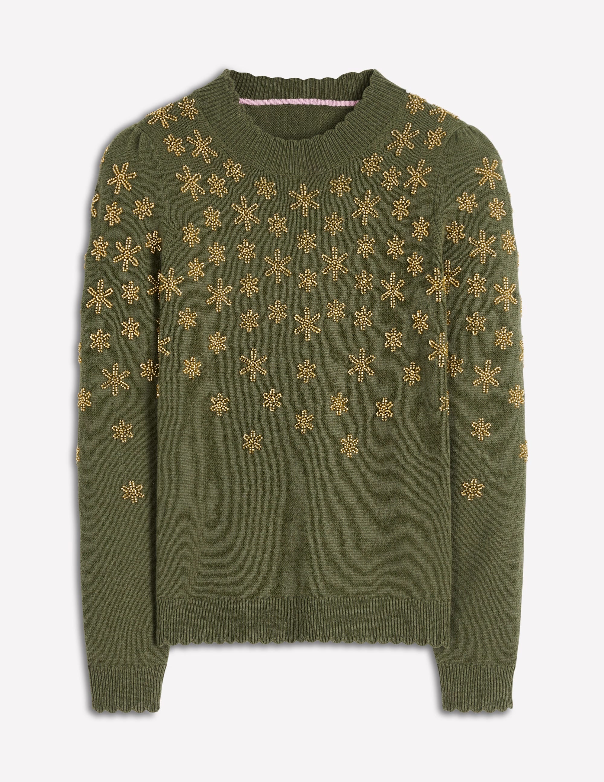 Elizabeth Embellished Jumper-Leaf Green - Image 7