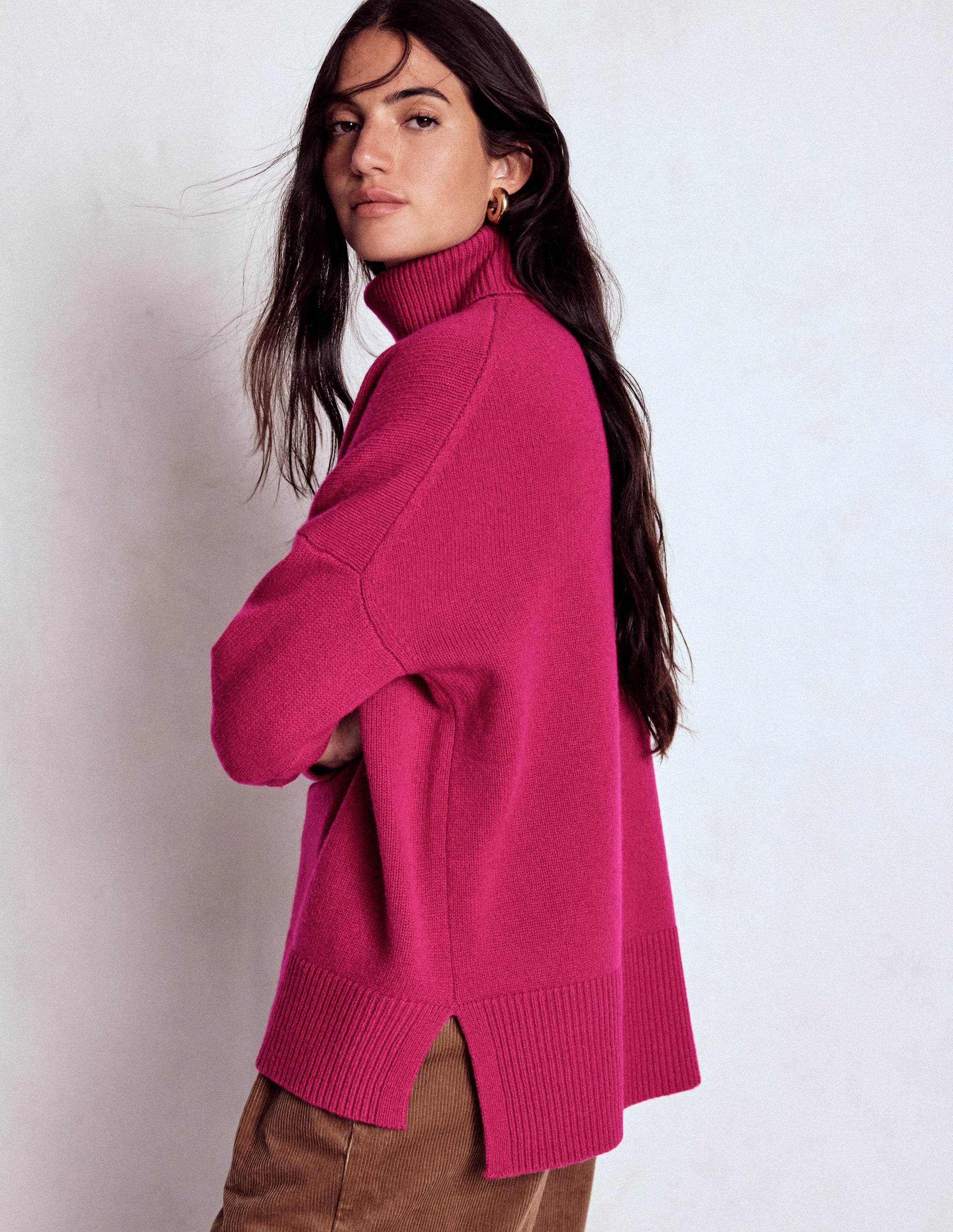 Polly Merino-Rollkragenpullover-Sorbet-Rosa - Image 1
