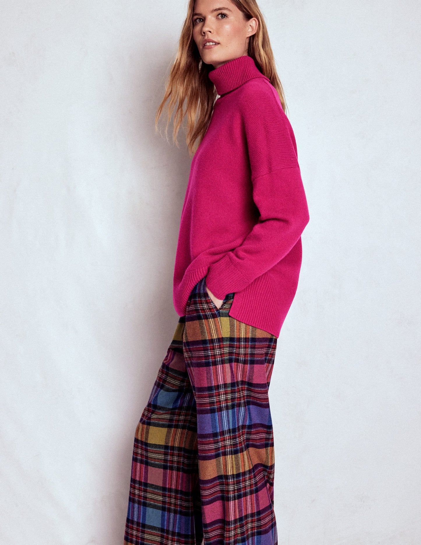 Polly Merino-Rollkragenpullover-Sorbet-Rosa