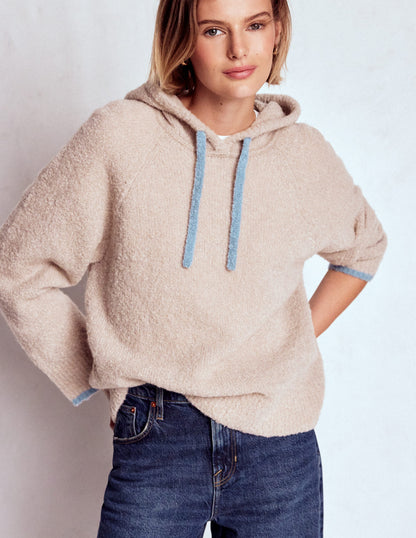 Bouclé Raglan Hoodie-Chinchilla Melange-4