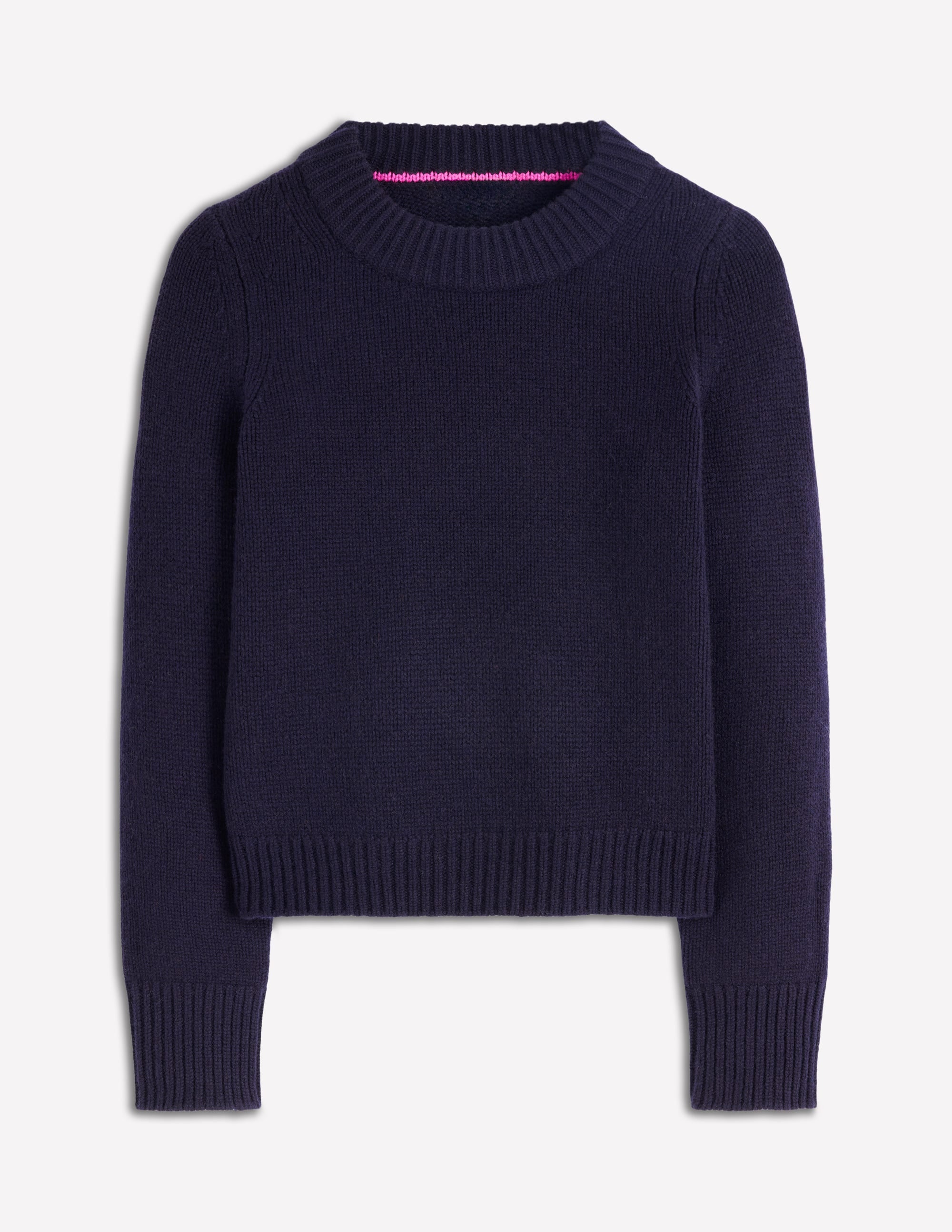 Grobstrick-Kaschmirpullover-Marineblau - Image 7