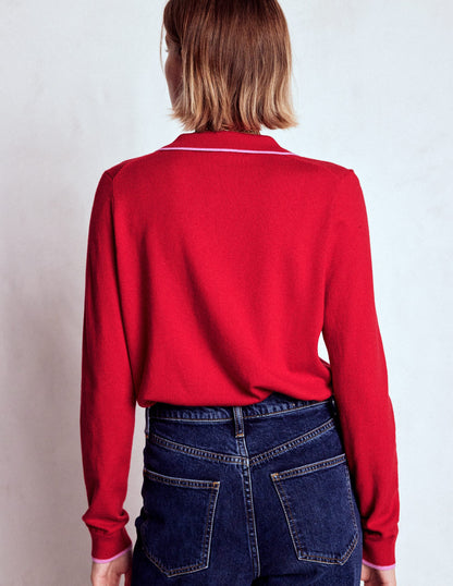Liz Henley Jumper-Salsa Red-4
