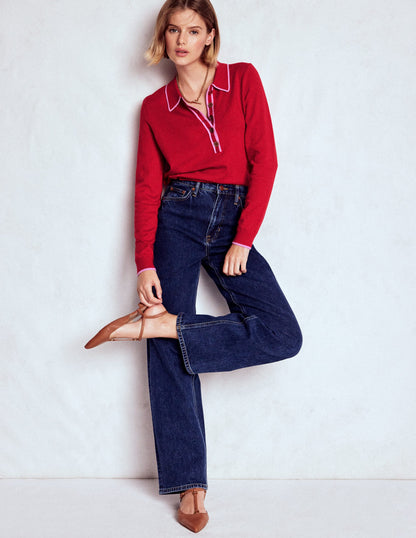Liz Henley Jumper-Salsa Red-5