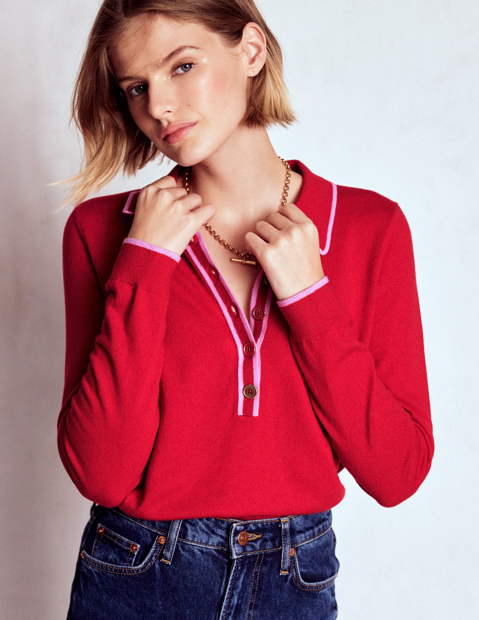 Liz Henley-Pullover-Salsa-Rot - Image 5