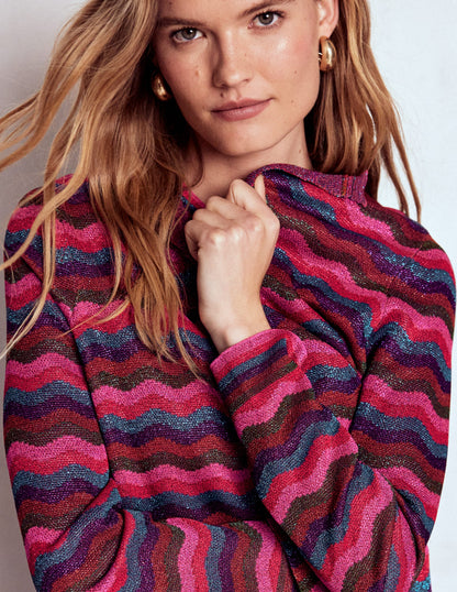 Edge to Edge Cardigan Coat-Multi-3