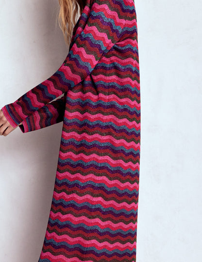 Edge to Edge Cardigan Coat-Multi-6