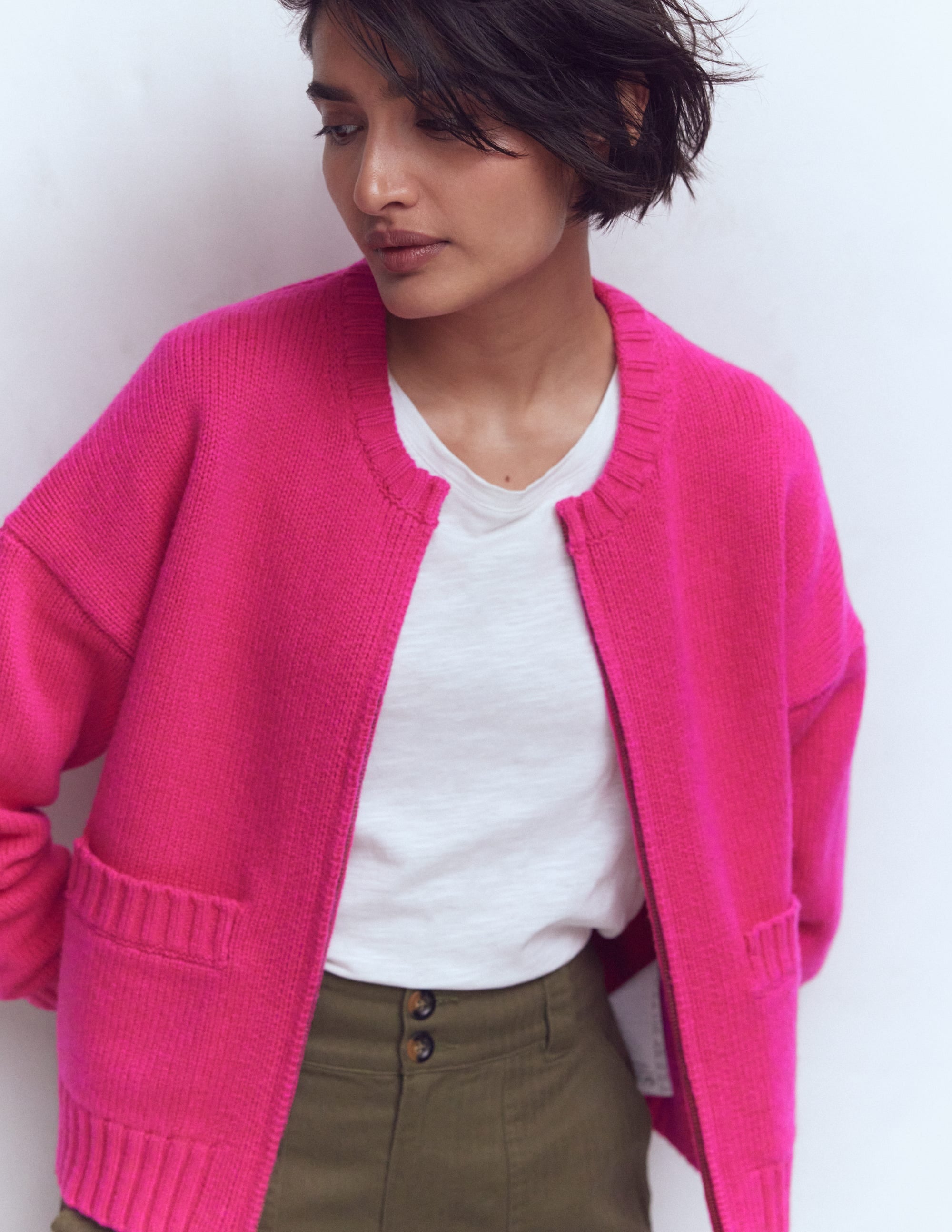 Maya Jacke mit Reißverschluss-Extravagantes Rosa - Image 4