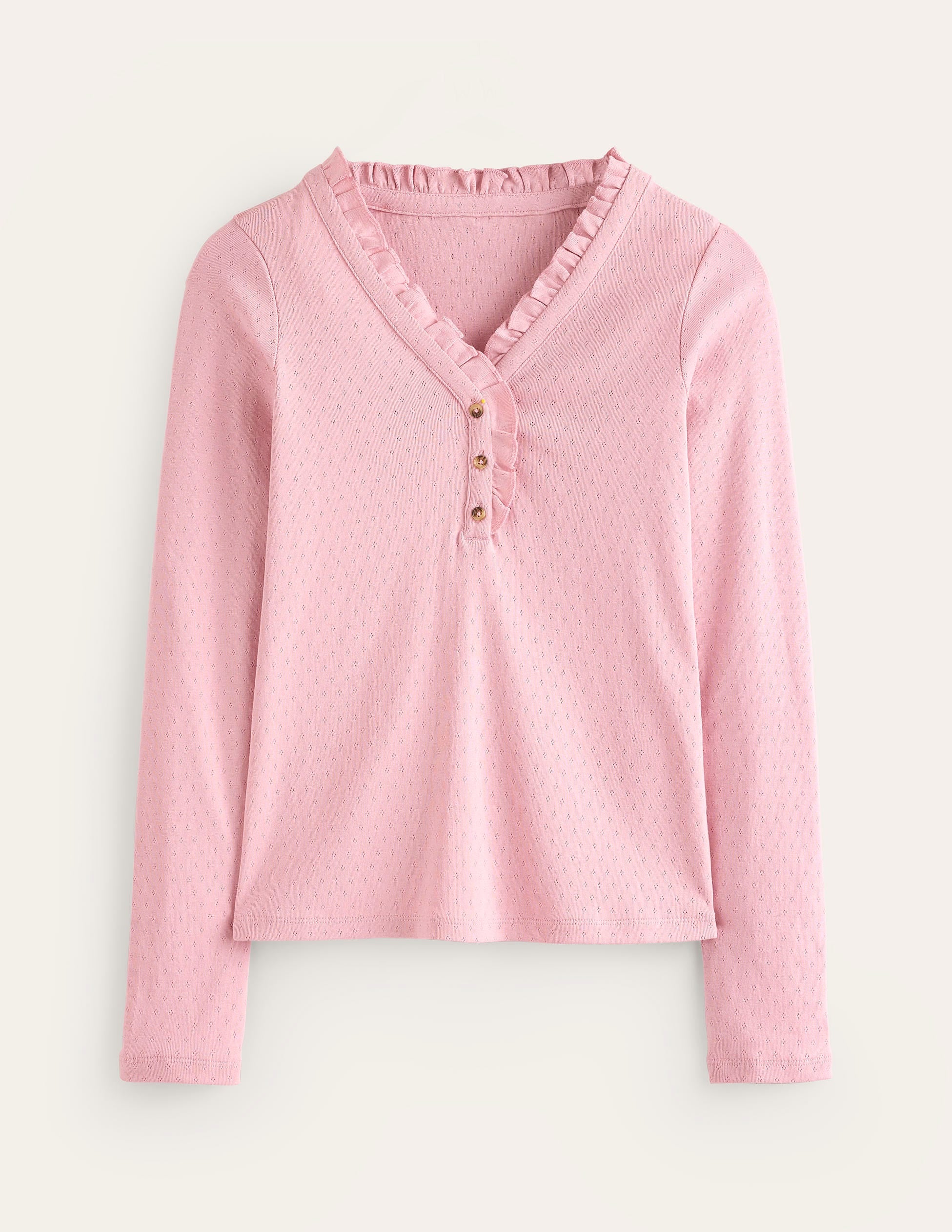 Henley Pyjama Top-Pink - Image 5