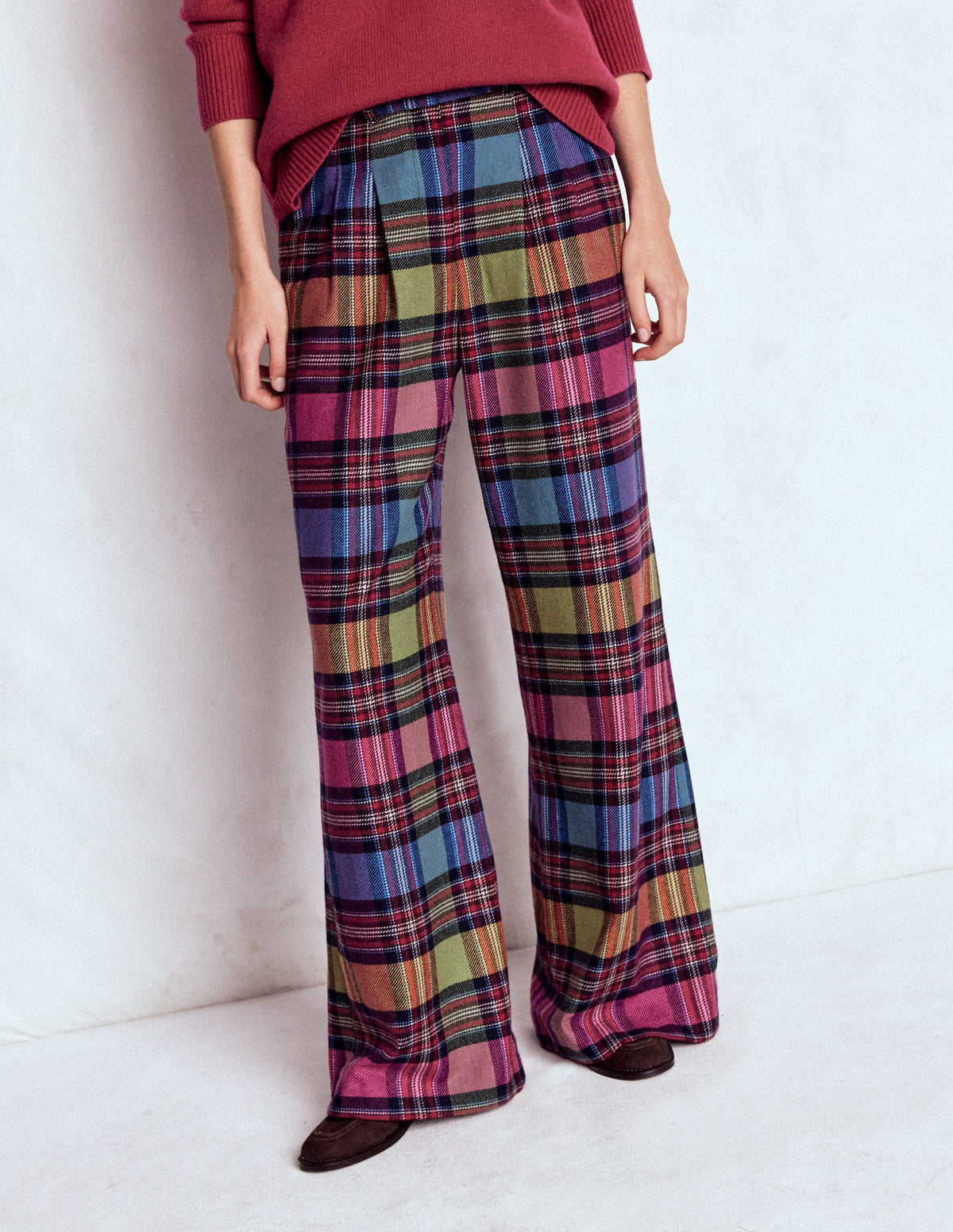 Kensington Wool Trousers-Multi Blanket Check - Image 4