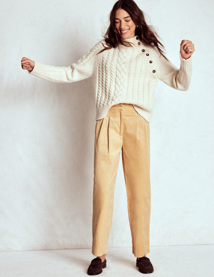 Bloomsbury Cord Trousers-Stone