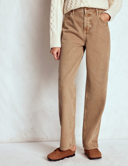 Lange Barrel-Jeans-Tabakbraun-5