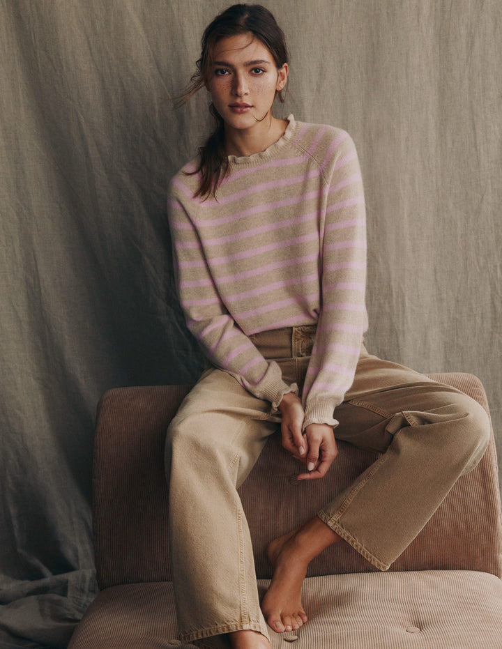 Lange Barrel-Jeans-Tabakbraun