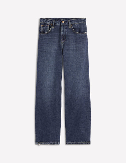 Jeans mit lässigem Beinschnitt-Dunkles Vintageblau-6