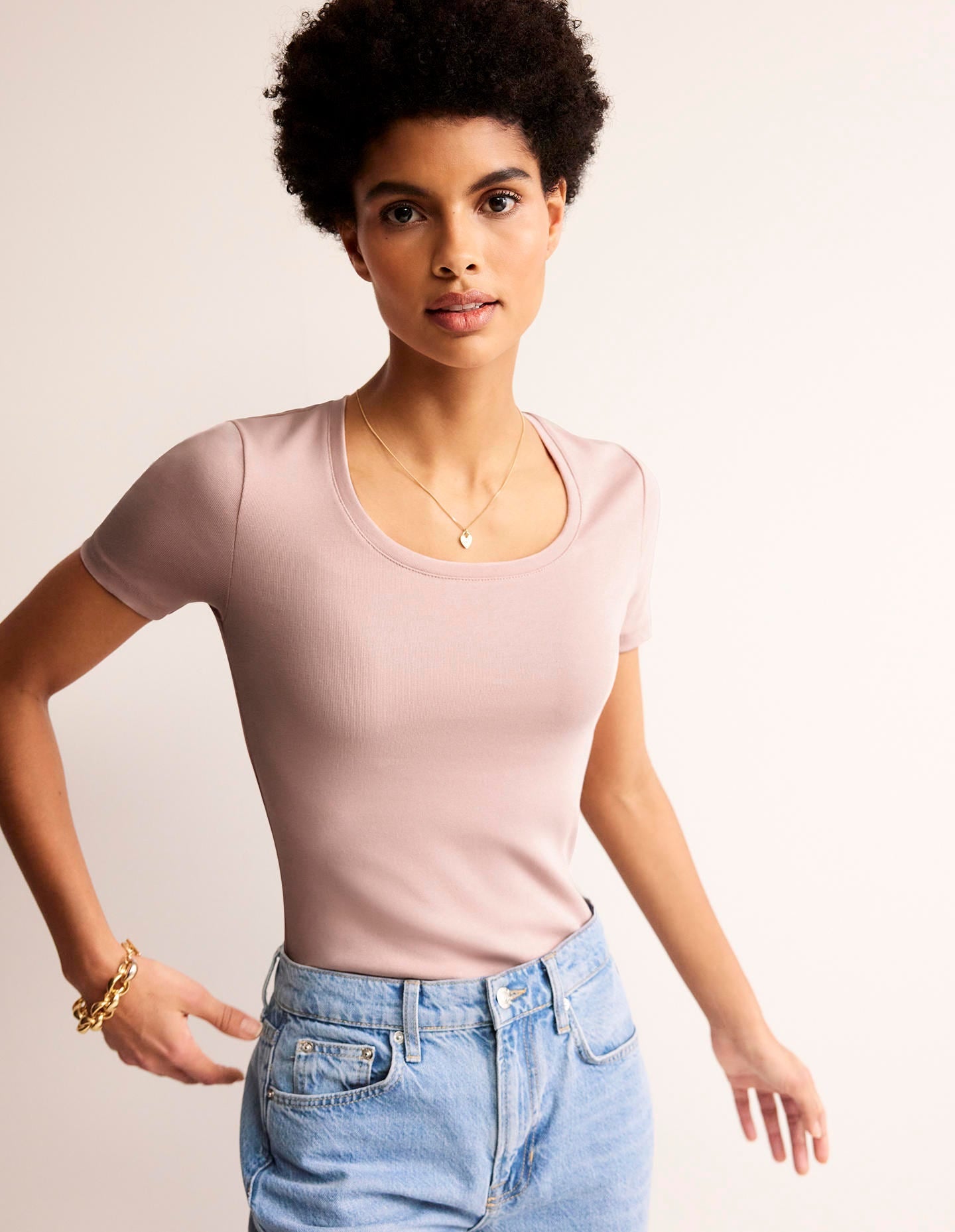 Basic-T-Shirt aus Jersey-Milchshake - Image 2