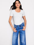 Basic-T-Shirt aus Jersey-Weiß