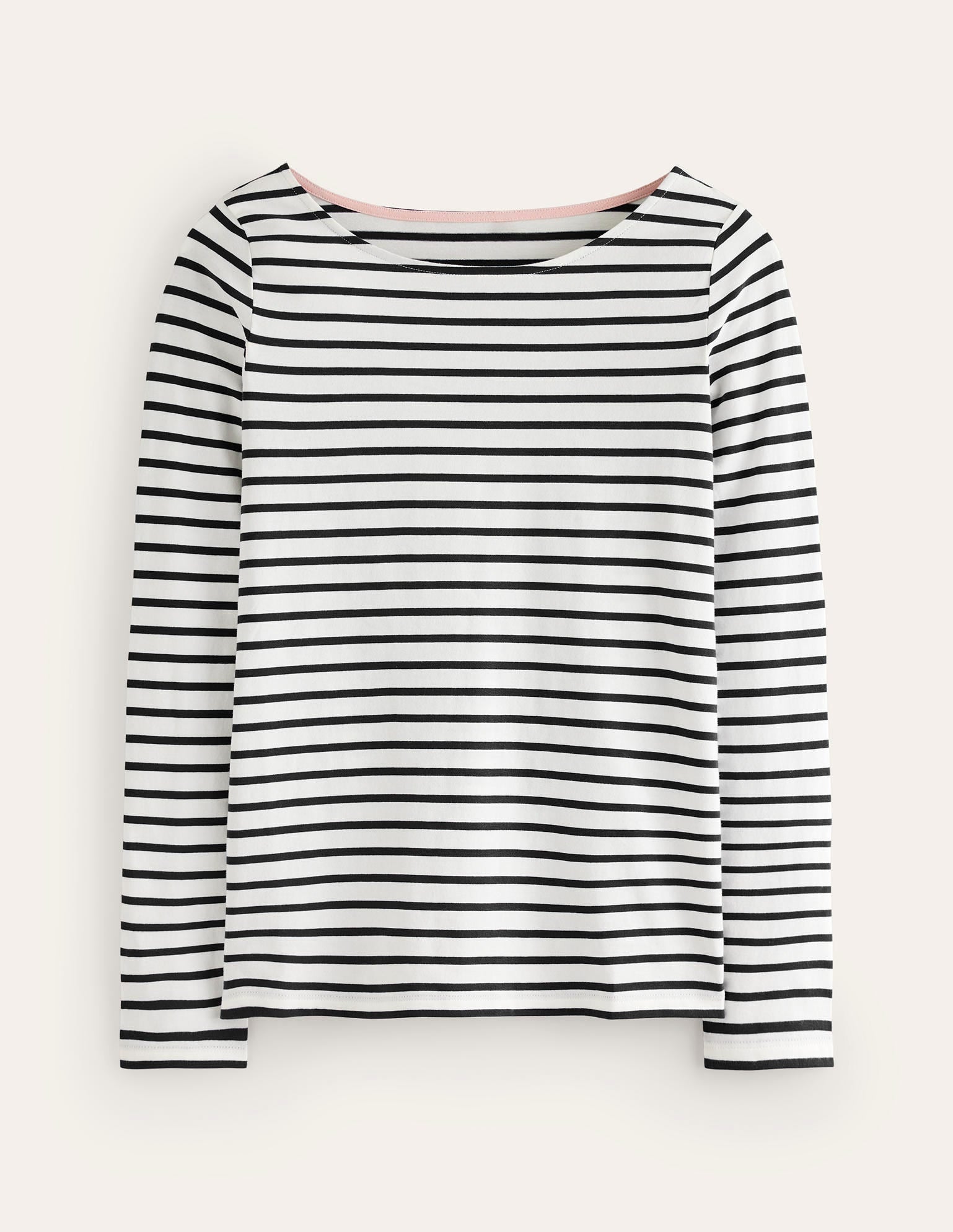 Ella Breton-Shirt mit langen Ärmeln-Naturweiß, Schwarz - Image 5