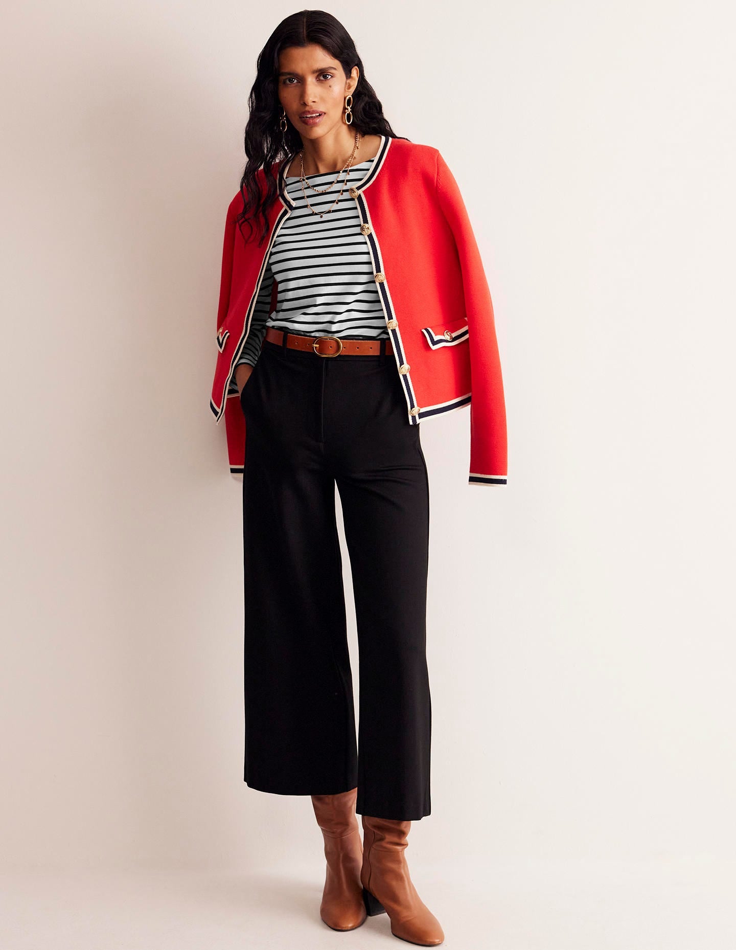 Ella Breton-Shirt mit langen Ärmeln-Naturweiß, Schwarz-4