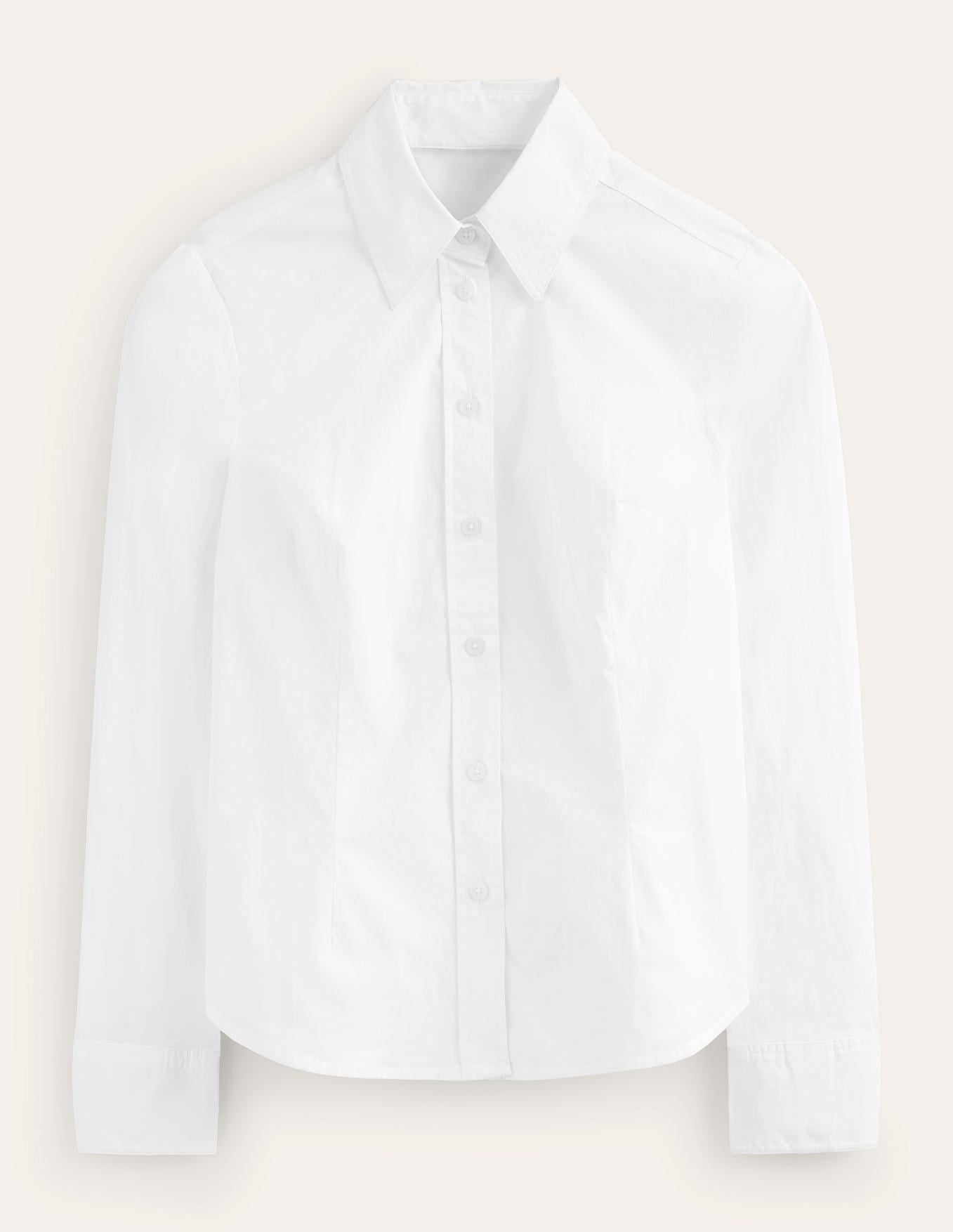 Saskia Stretch Cotton Shirt-White-5