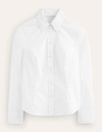 Saskia Stretch Cotton Shirt-White-5