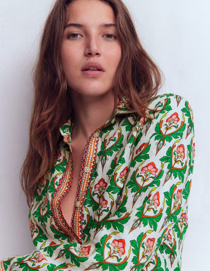 Sienna Leinenhemd-Bunt, Zierstempel-2