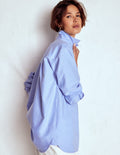 Sadie Lockeres Baumwollhemd-Oxford-Blau