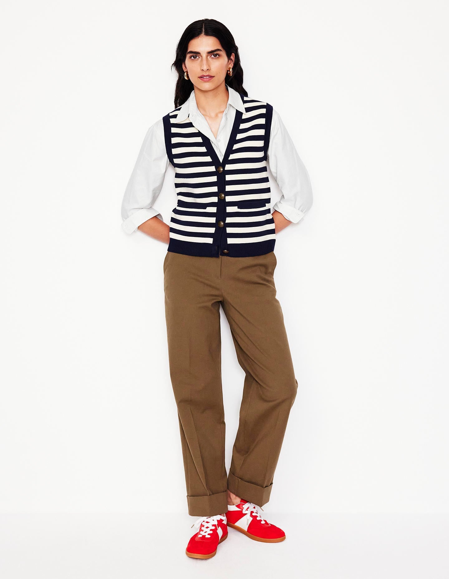 Sadie Relaxed Cotton Shirt-White Oxford