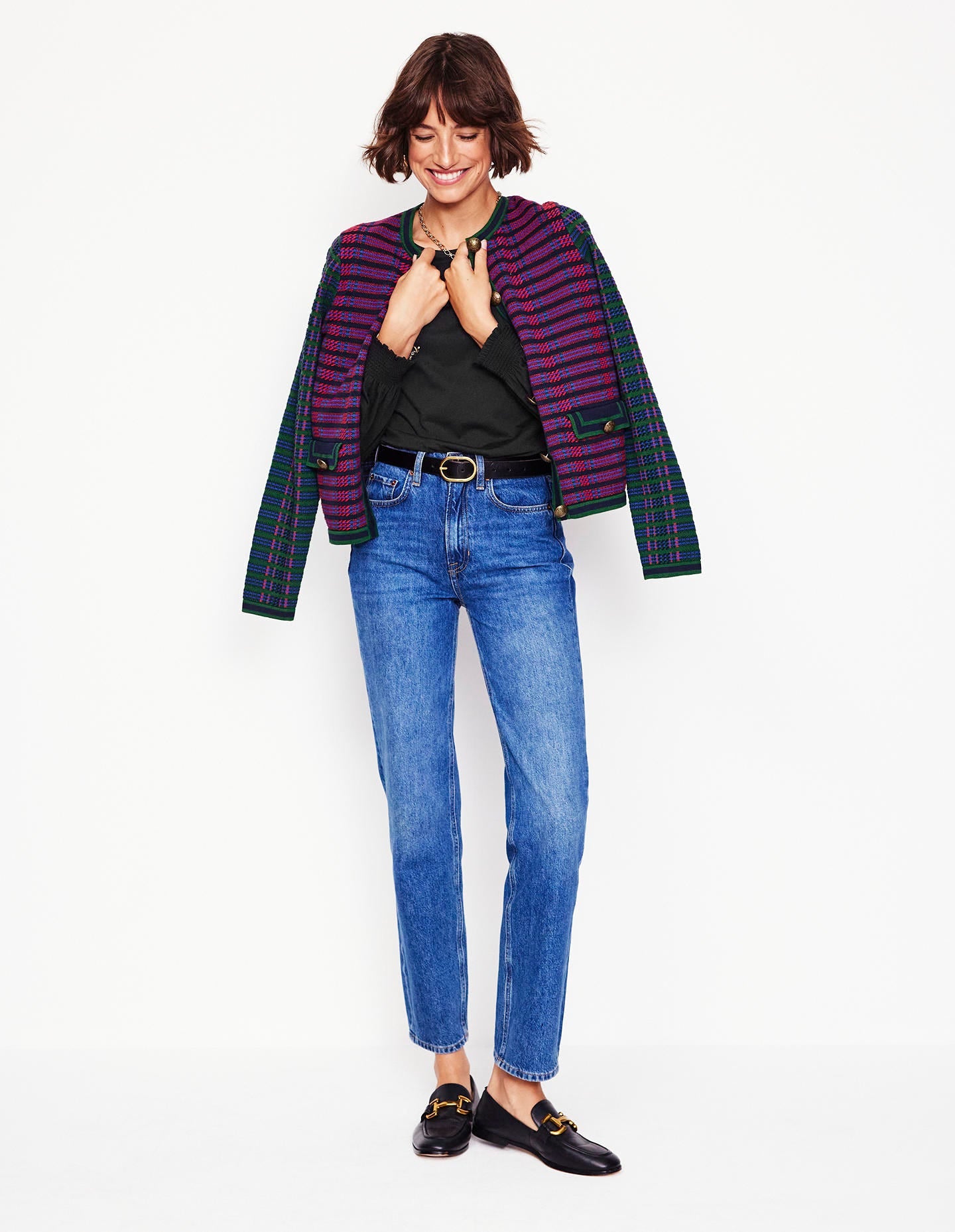 Top ultra-doux à poignets smockés-Noir-4