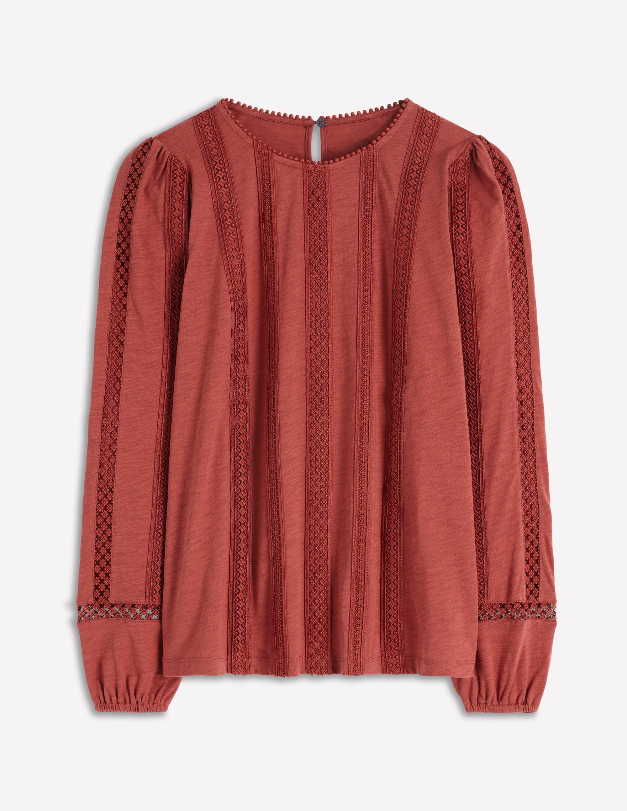 Imi Jersey-Oberteil mit Besatz-Scheunenrot - Image 6