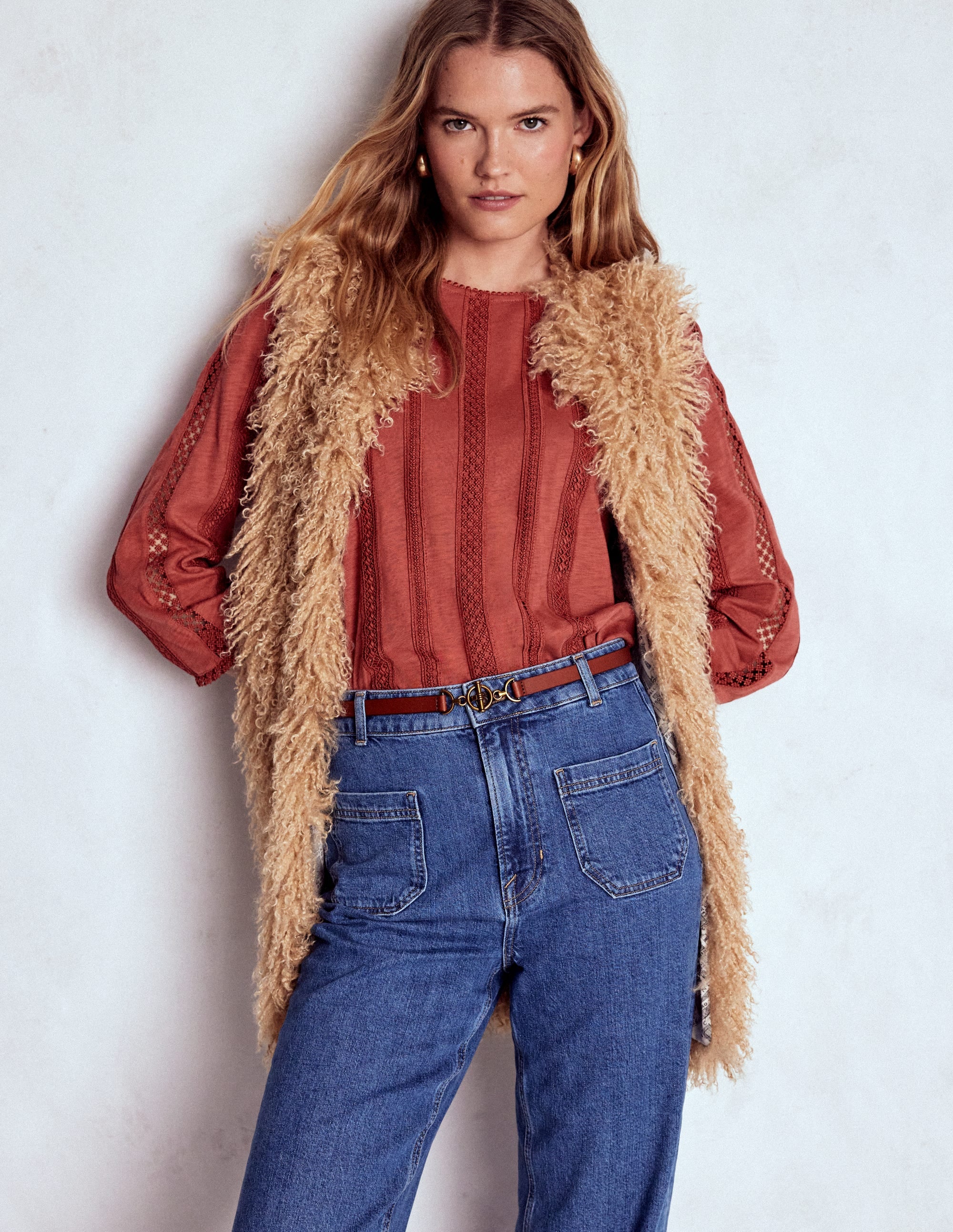 Imi Jersey-Oberteil mit Besatz-Scheunenrot - Image 5