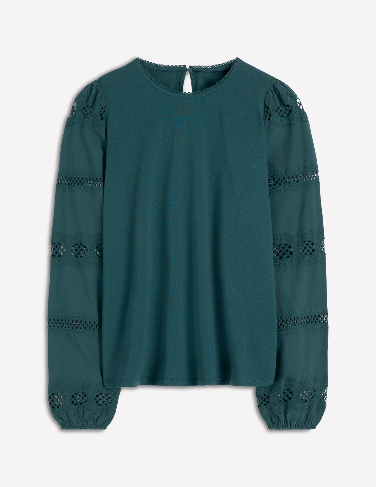 Millie Lace Mix Top-Midnight Teal - Image 6