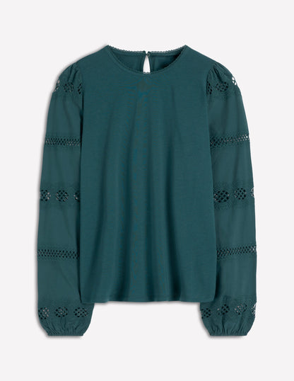 Millie Oberteil aus Spitzenmix-Mitternachtsblaugrün-6