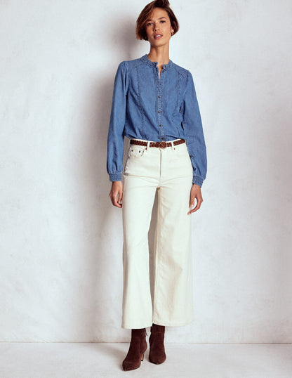 Top Rhea en jean à détails intégrés-Blanc/Cerf-6