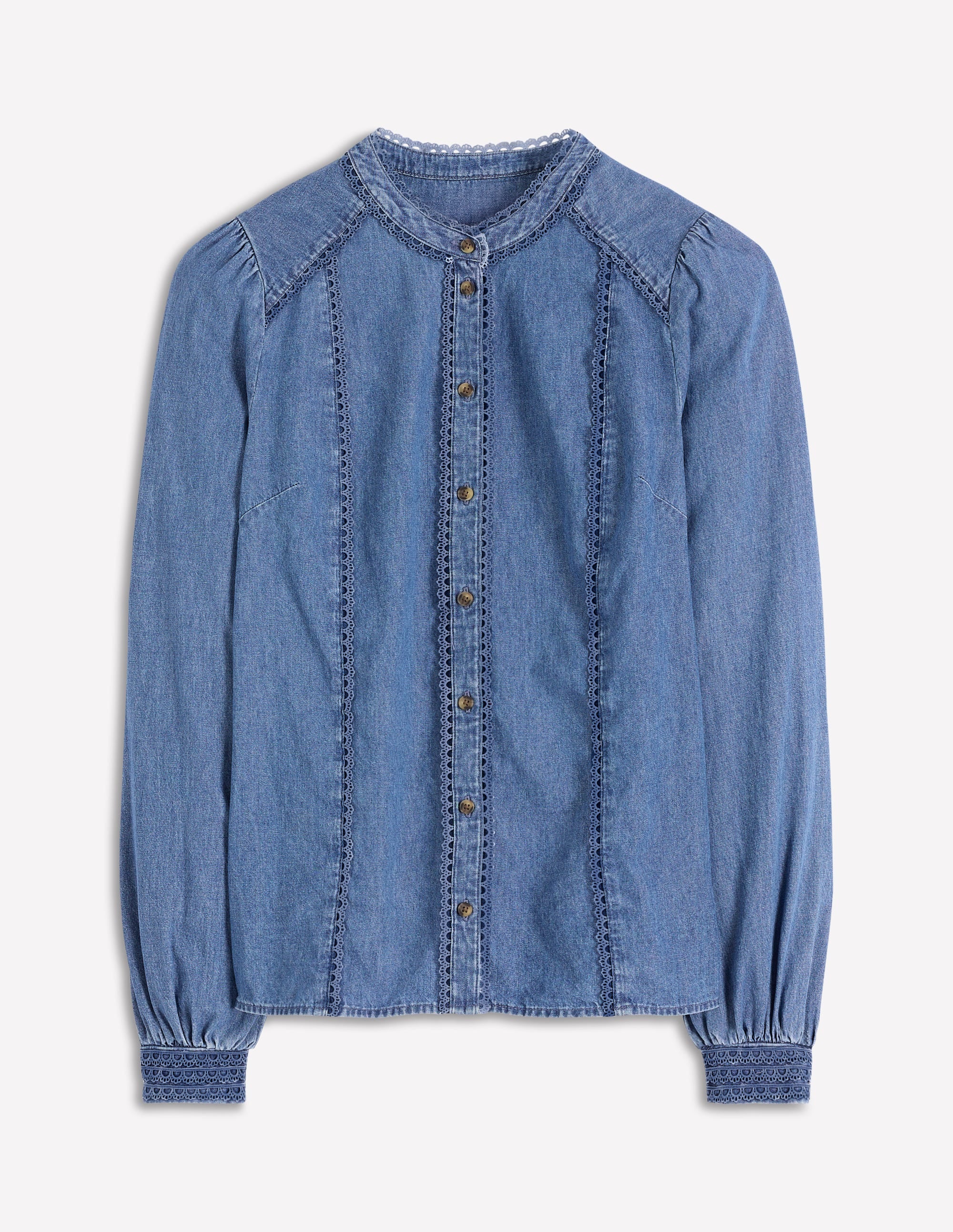 Rhea Denim-Oberteil mit Besatz-Ausgeblichene Optik - Image 7