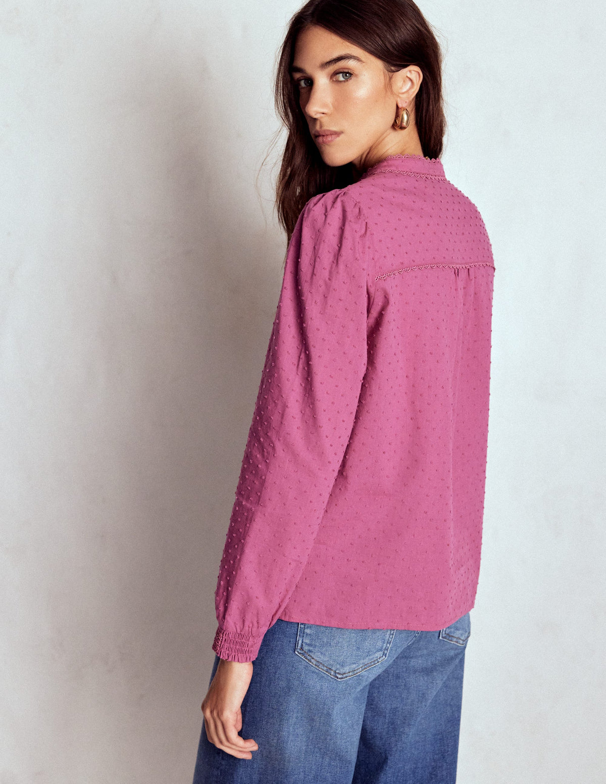 Rhea Oberteil aus Baumwoll-Dobby-Violette Zwetschge - Image 3