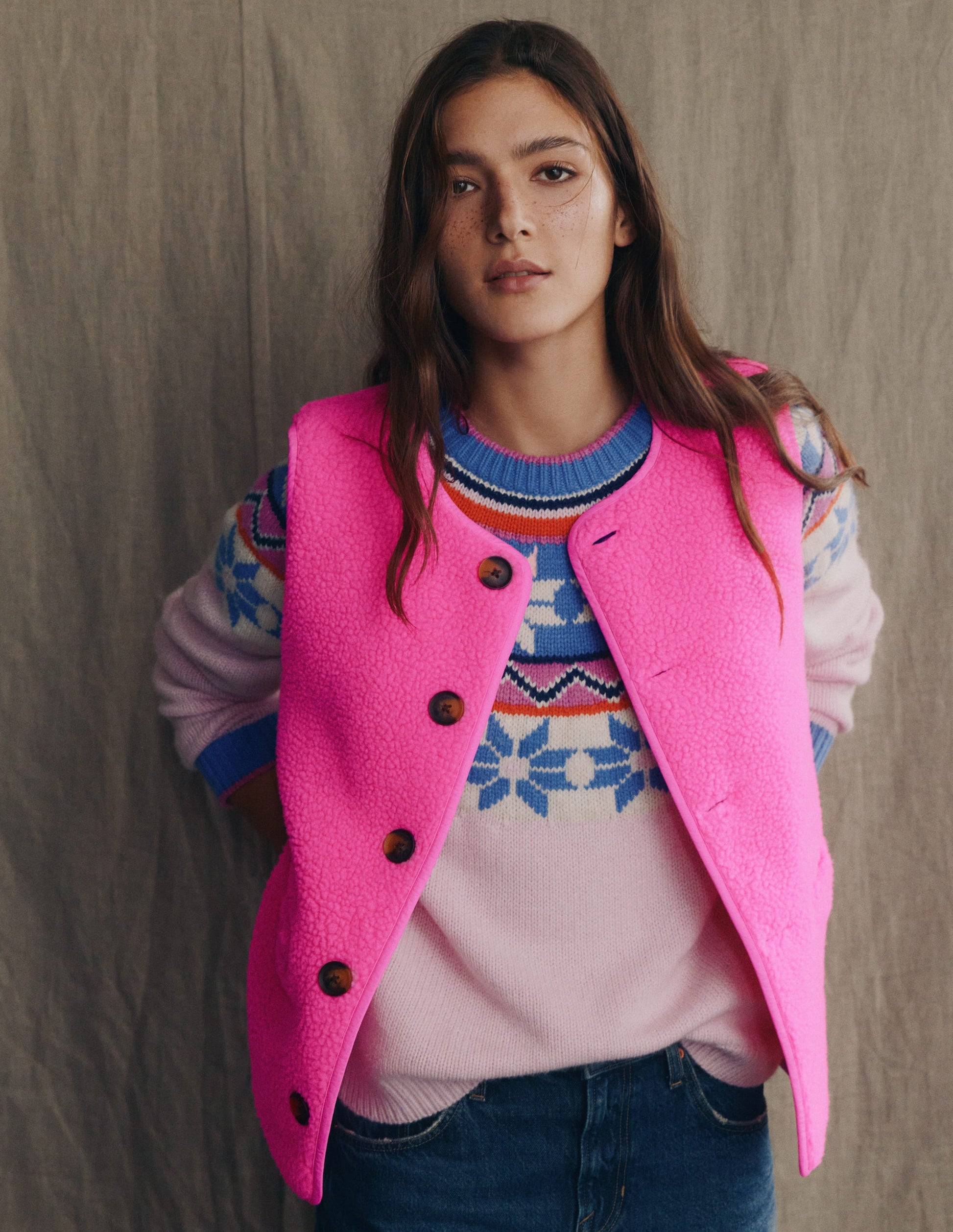 Clerkenwell Wendeweste-Rosa Schleife-1