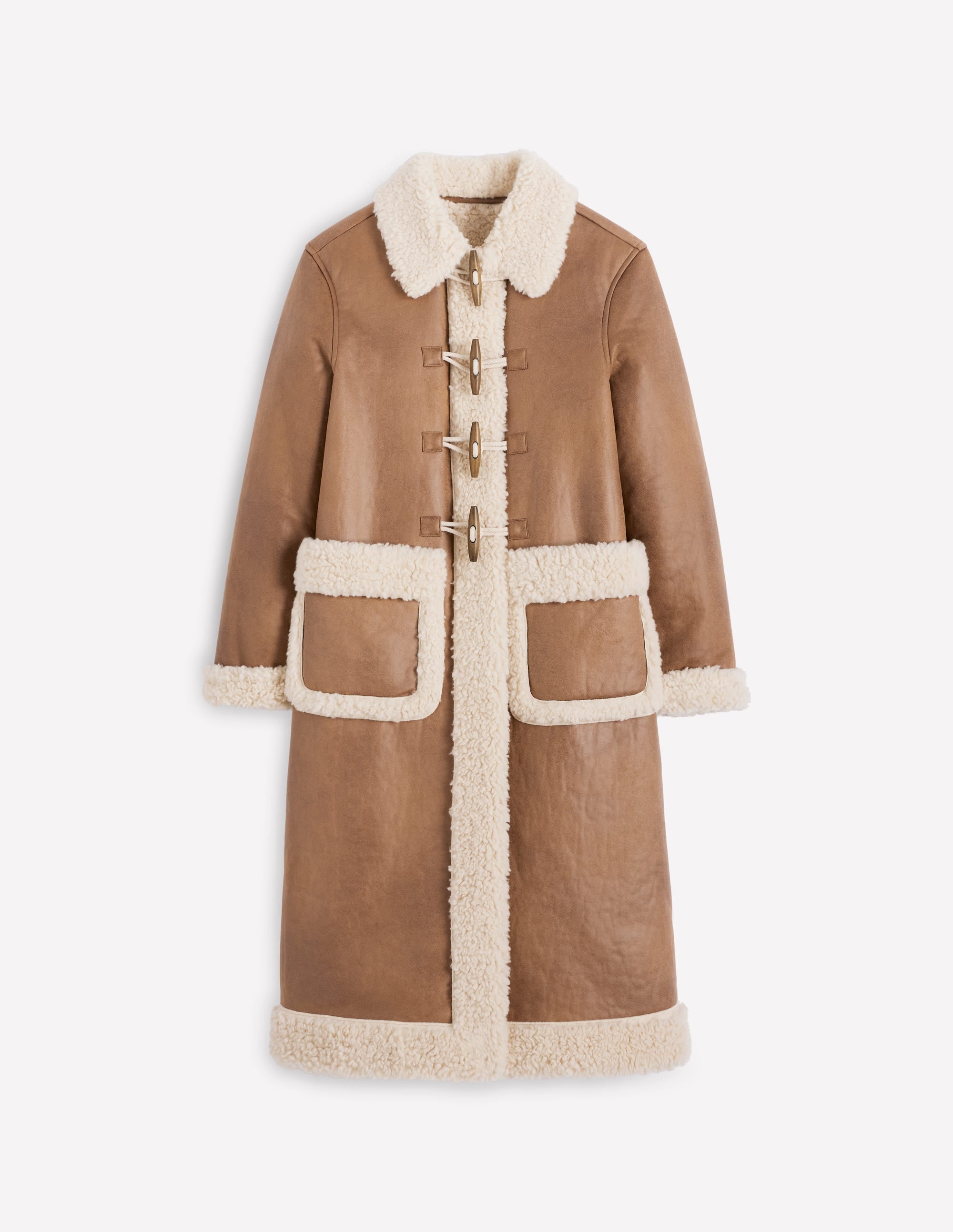Teddyfell-Dufflecoat-Kamel, Naturbelassenes Teddyfell - Image 7