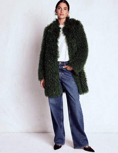 Faux Fur Coat-Kale Leaf, Faux Fur-2