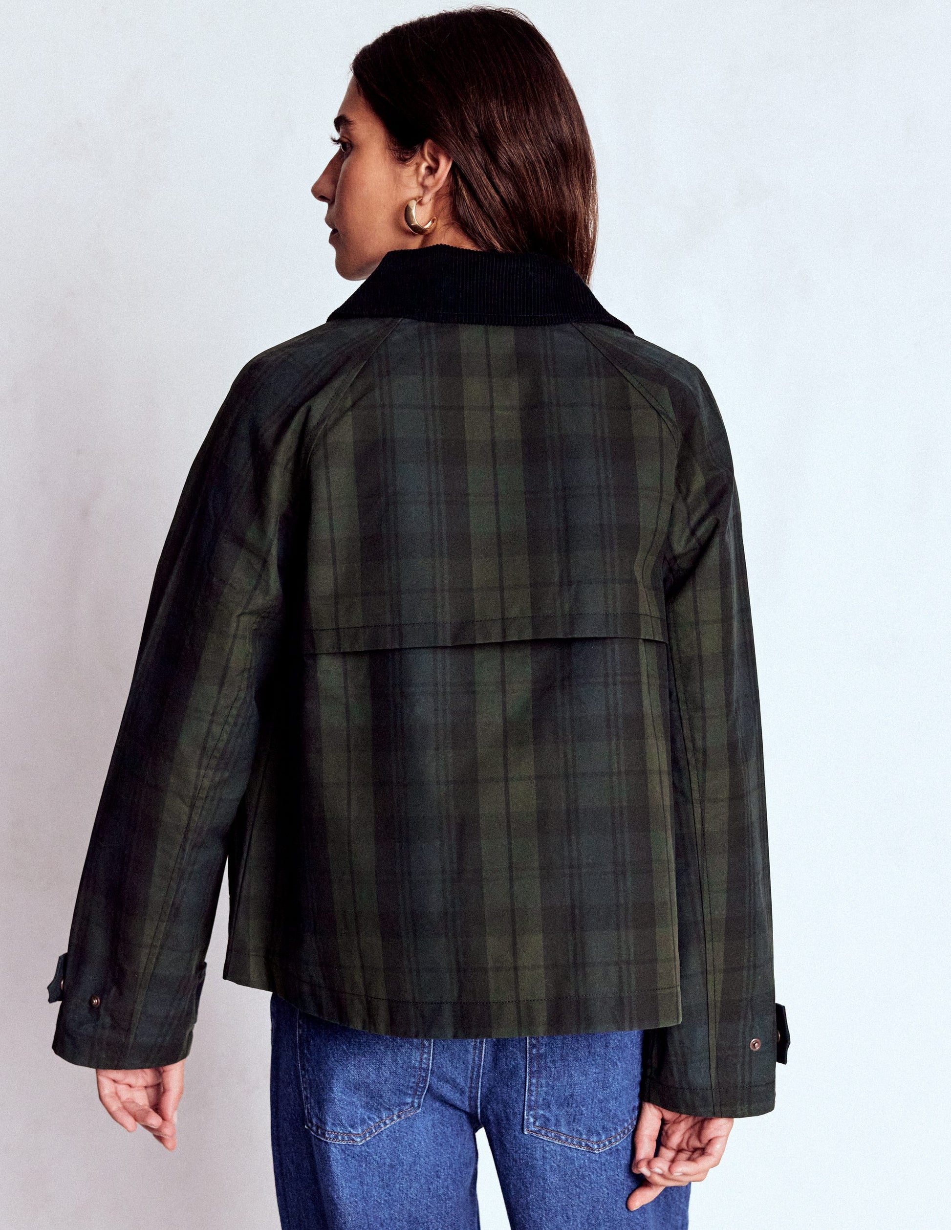 Raglan Wax Jacket-BLACKWATCH-4