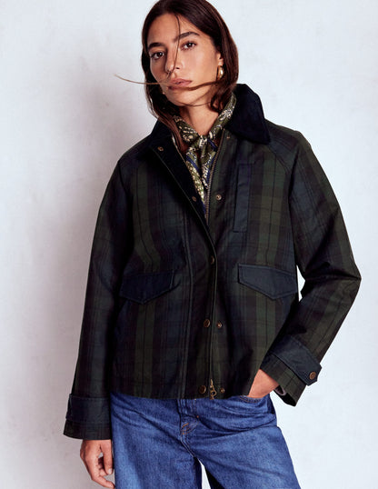 Raglan Wax Jacket-BLACKWATCH-5