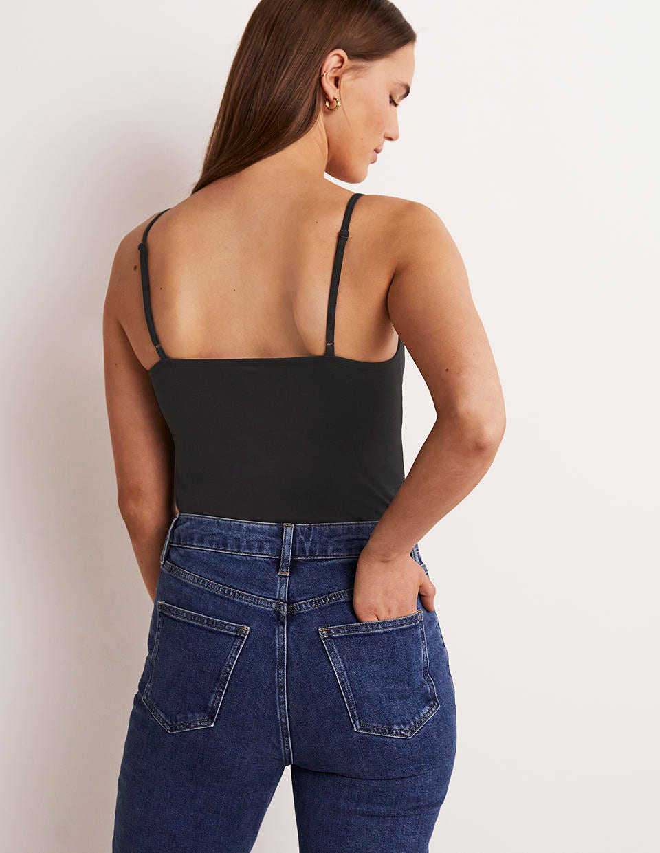 Schlichtes Camisole-Oberteil-Schwarz - Image 3