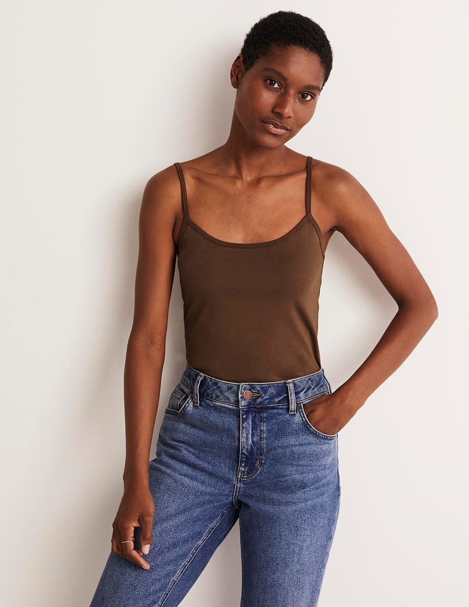 Schlichtes Camisole-Oberteil-Braun - Image 1