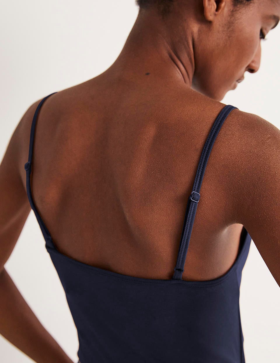 Schlichtes Camisole-Oberteil-Aqua Marine Marl - Image 2