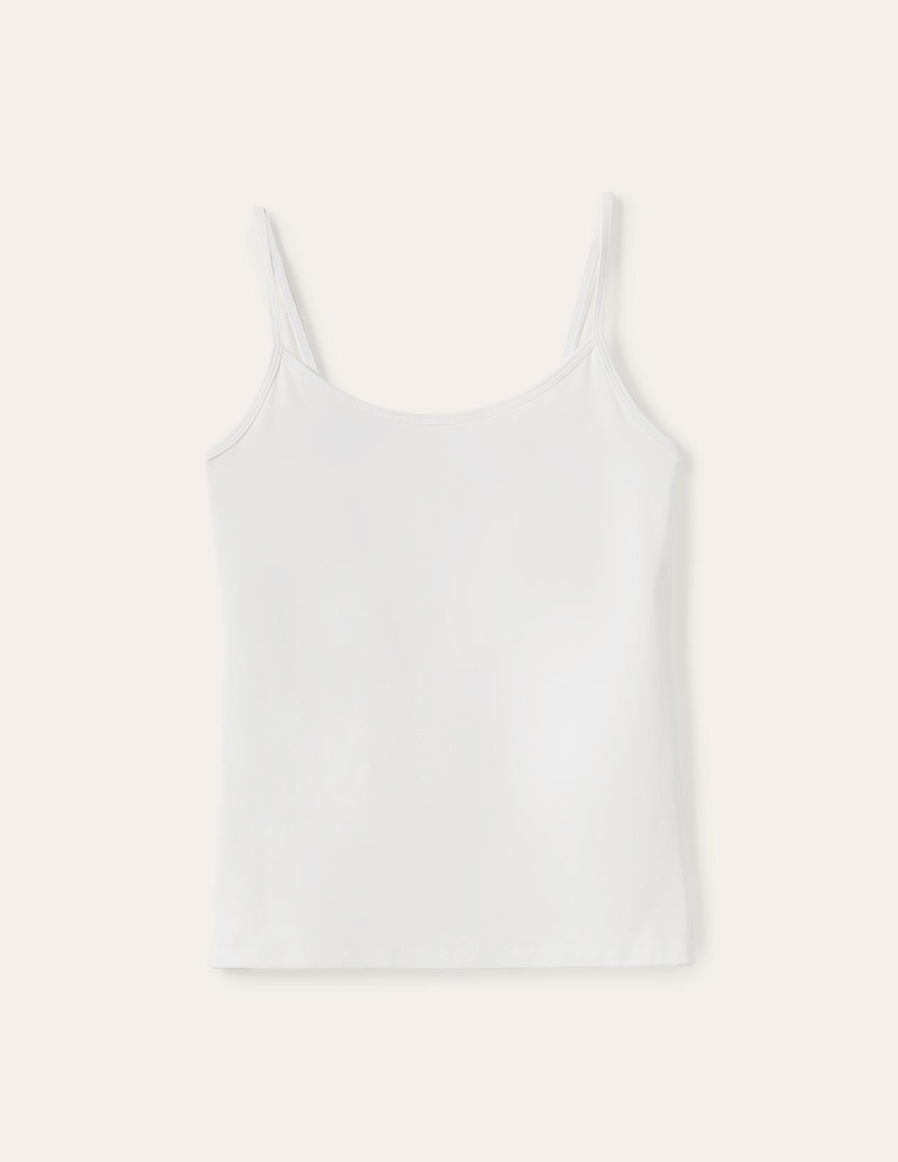 Schlichtes Camisole-Oberteil-Weiß - Image 5