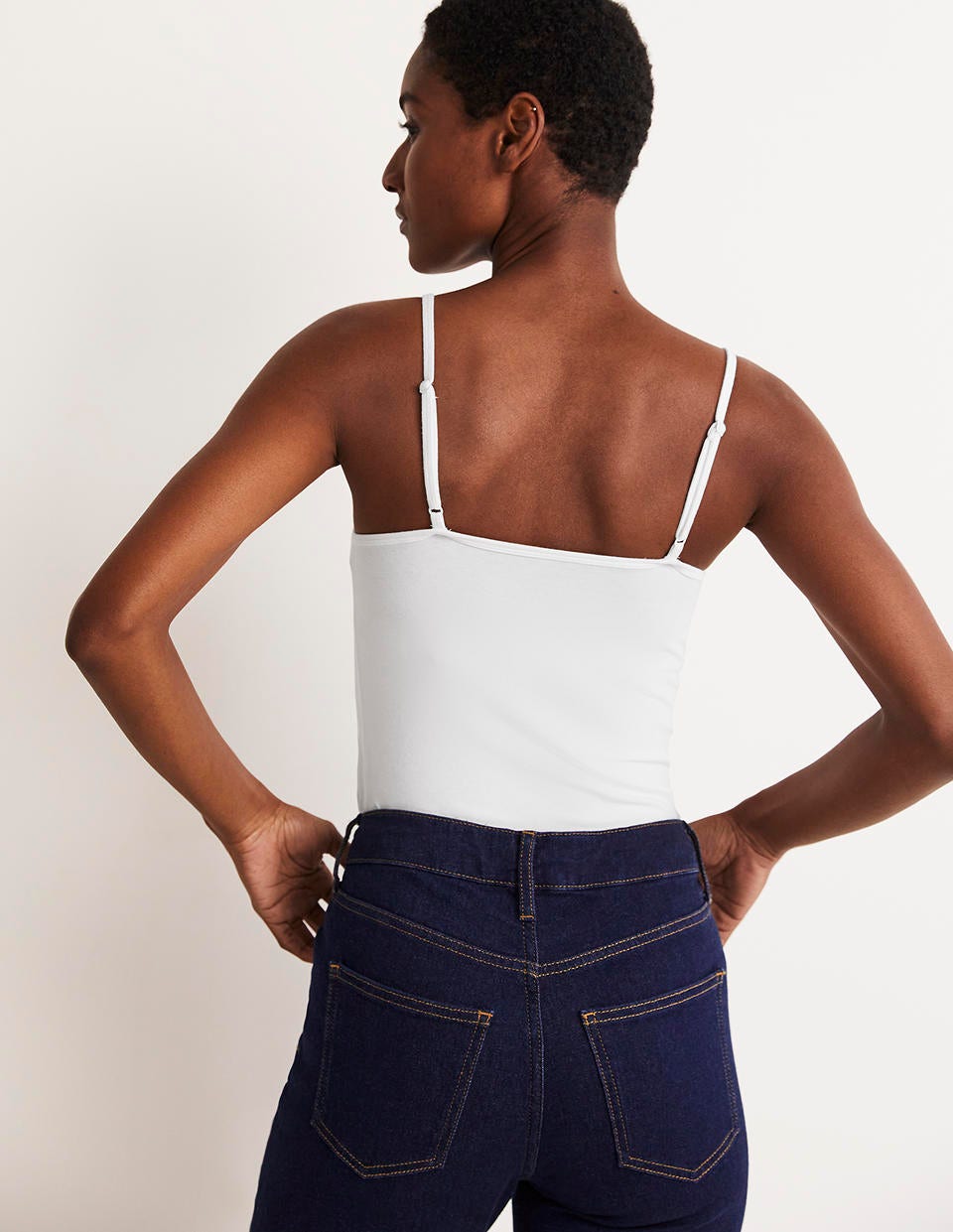 Schlichtes Camisole-Oberteil-Weiß - Image 3