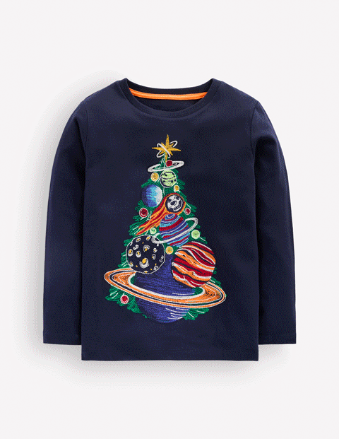 Im Dunkeln leuchtendes T-Shirt mit Superstitch